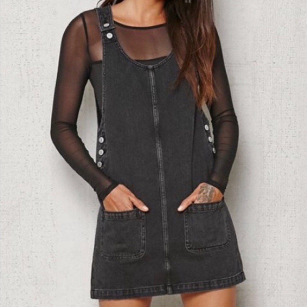 PacSun Overall Denim Dress, Pockets